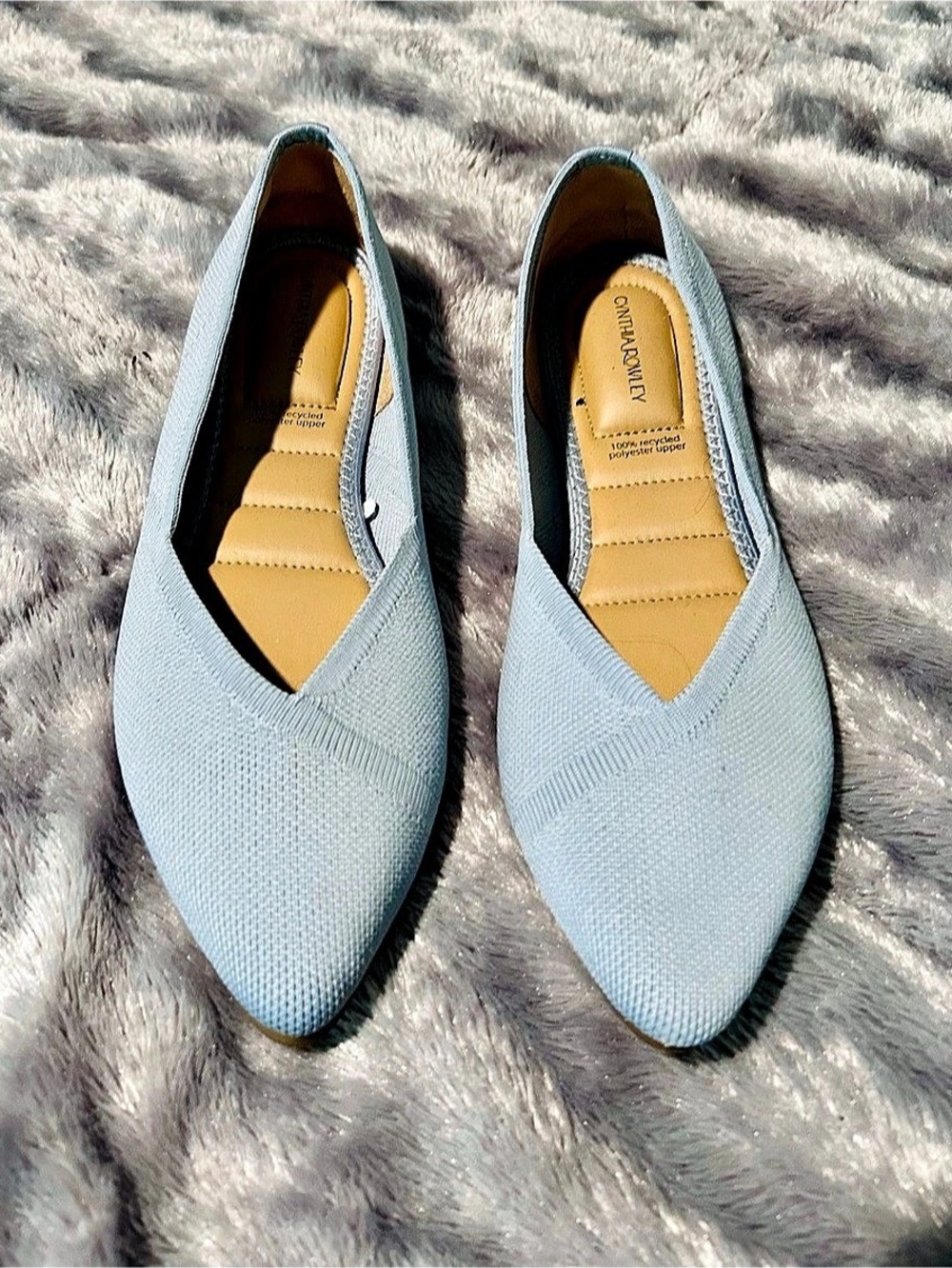 Cynthia Rowley Pointed Toe Flats in light Blue sz8